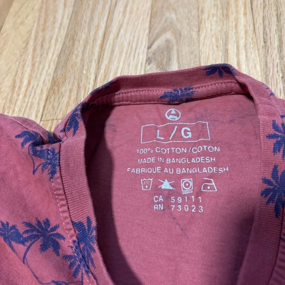 Palm Tree 100% Cotton Short Sleeve T Shirt - Picture 2 of 5